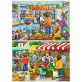 Ravensburger - Kom op, laten we winkelen - 2x12 Stukken - Puzzels